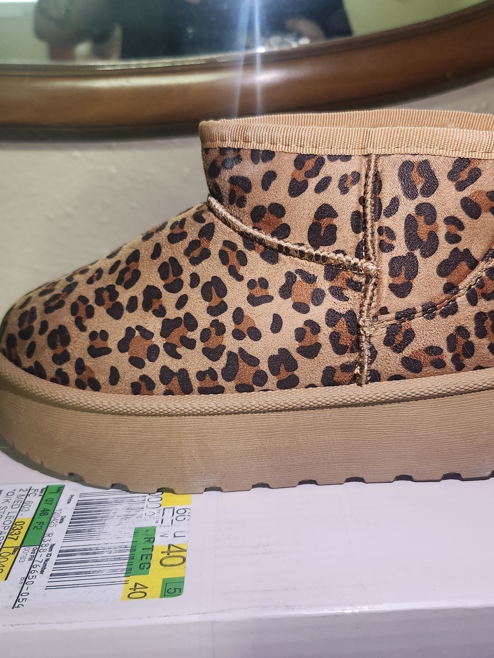 Leopard Print Platform Slip-On Bootie - NIB